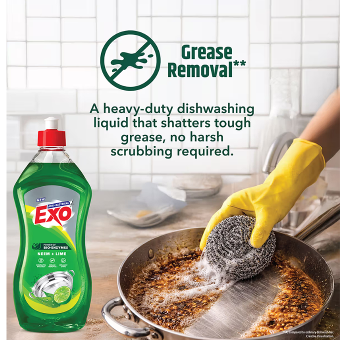 Exo Anti-bacterial Liquid dishwash gel infused with neem and lime 750 ml – image 4
