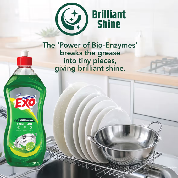 Exo Anti-bacterial Liquid dishwash gel infused with neem and lime 750 ml – image 5