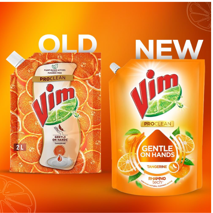 Vim ProClean Dishwash Liquid Gel with Tangerine  750 ml – image 4