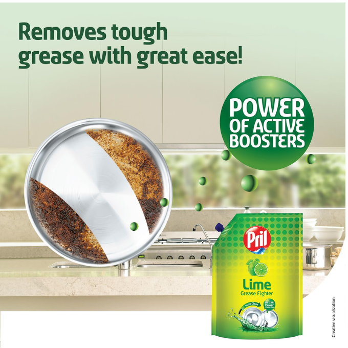 Pril Lime Liquid Dishwash Gel 110 ml – image 4