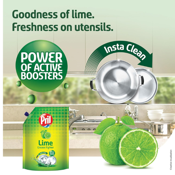 Pril Lime Liquid Dishwash Gel 110 ml – image 5