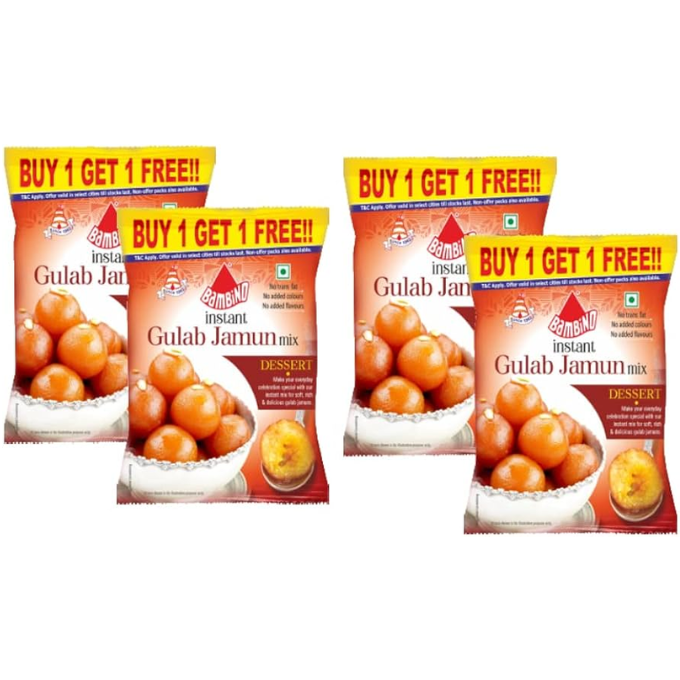 Bambino Instant Gulab Jamun Mix 160 gms Buy 1 Get 1 Free X Pack of 2