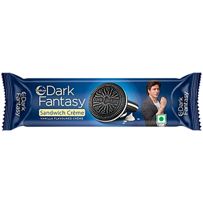 Sunfeast Dark Fantasy Vanilla Flavoured Sandwich Crème Biscuits, 79 g – image 1
