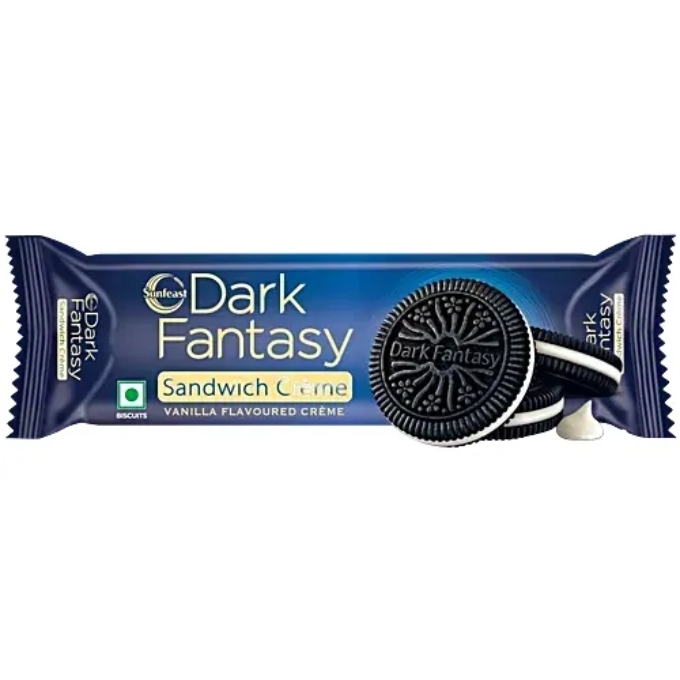 Sunfeast Dark Fantasy Vanilla Flavoured Sandwich Crème Biscuits, 79 g – image 3