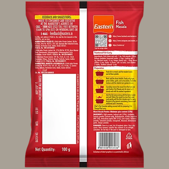 EASTERN FISH MASALA 100 G – image 2