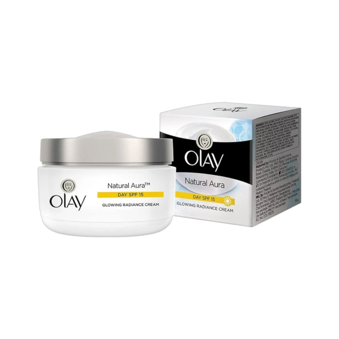 OLAY Natural Aura Day Cream with Vitamin B3, Pro B5, E and SPF 15 (50 g)