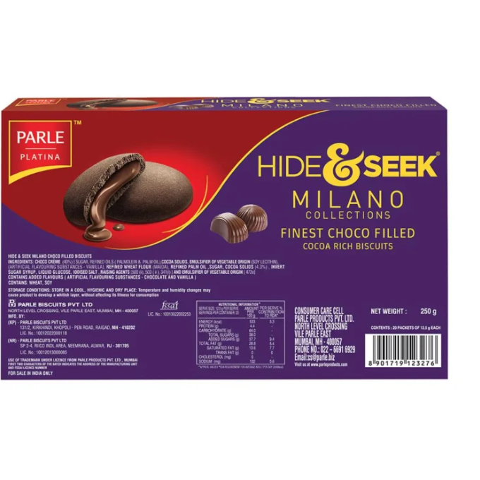 Parle Milano Hide & Seek Choco Filled Cookies 250 G – image 2