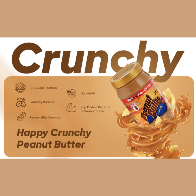 HAPPY PEANUT BUTTER CRUNCHY 100G