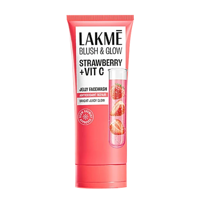 Lakme Blush & Glow Strawberry Jelly Face Wash - With Vitamin C, 100 g