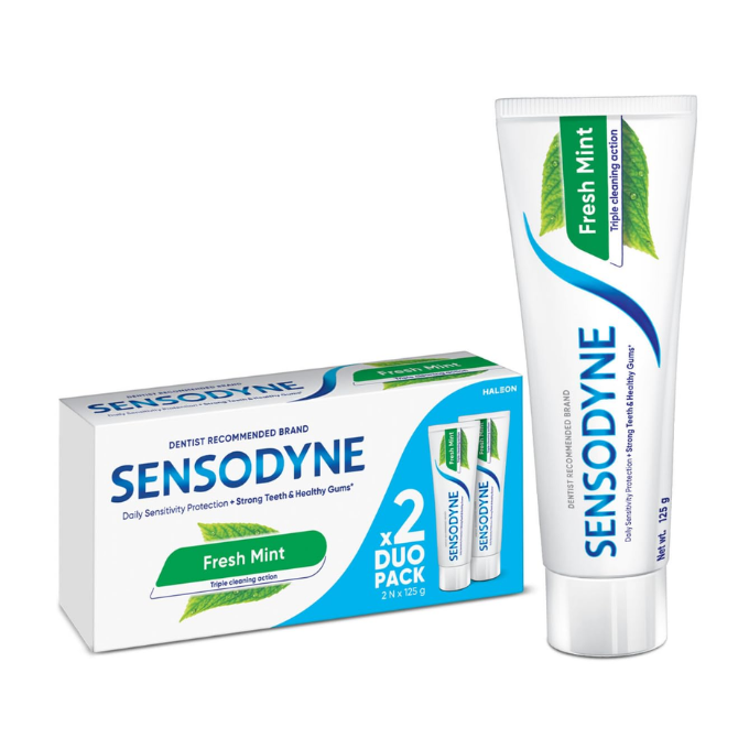  Sensodyne Toothpaste Fresh Mint, 2 * 100 g