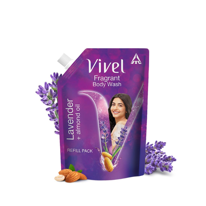  Vivel Fragrant Body Wash, Lavender & Almond Oil , 400 ml