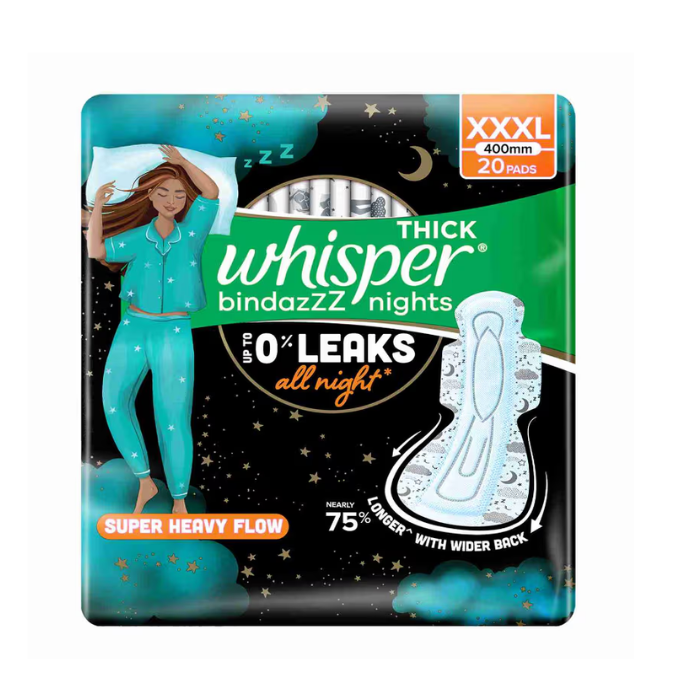 Whisper Bindazzz Nights XXXL 20 Sanitary Pads