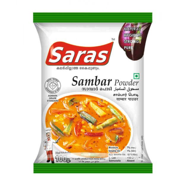 SARAS SAMBAR MASALA 100 G – image 1