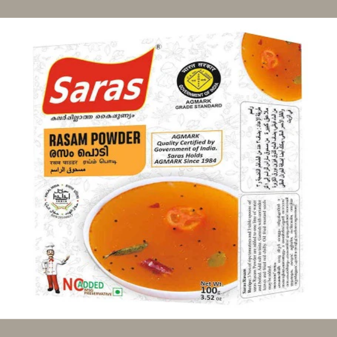 SARAS RASAM MASALA 100 G – image 1