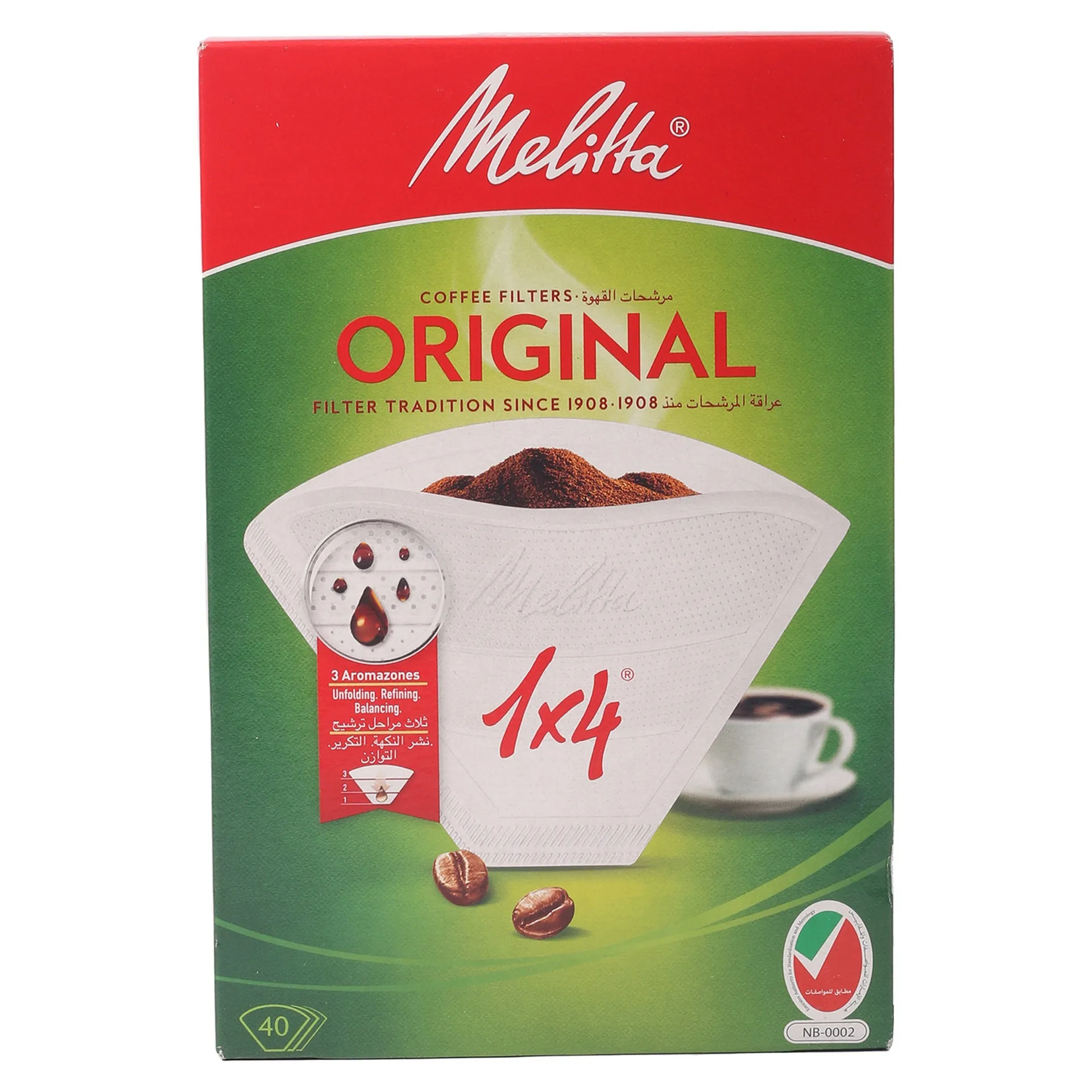 Melitta Original Coffee Filters Size 4 (1x4) – 40 Filters