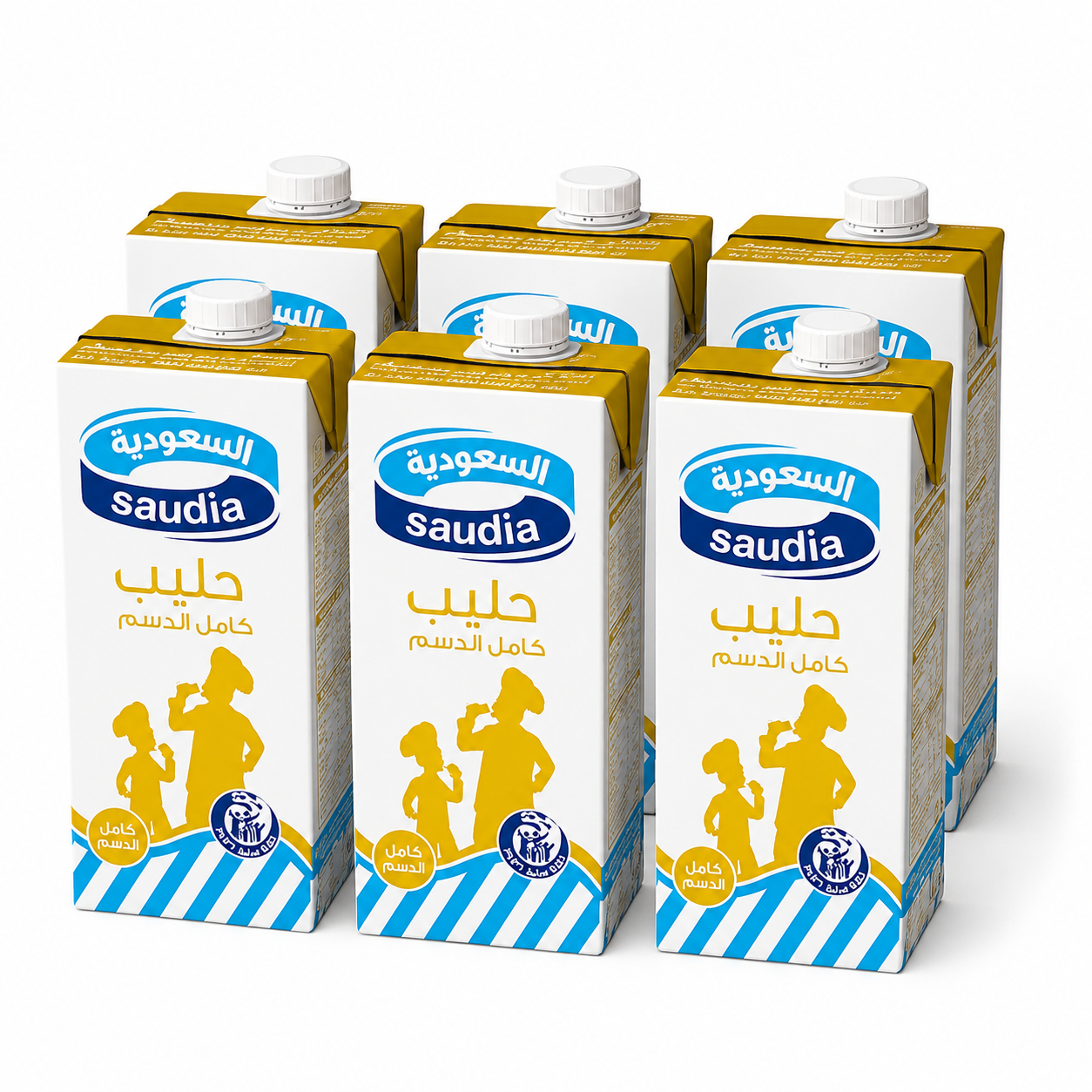 Saudia Gold Full Fat Milk – 6X1L – image 1