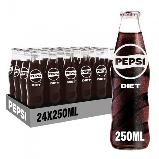 Pepsi Diet Glass 250ML x 24