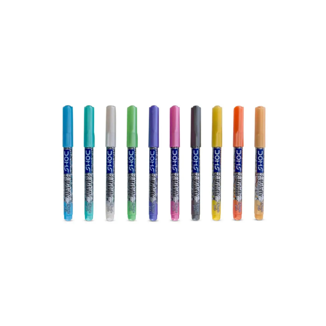 Doms Metallic Brush Pens (10 Shades) – image 3