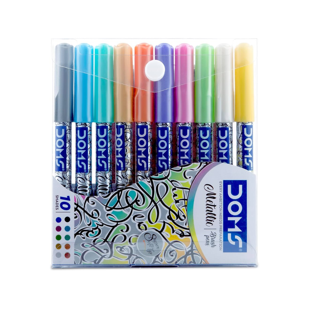 Doms Metallic Brush Pens (10 Shades) – image 1