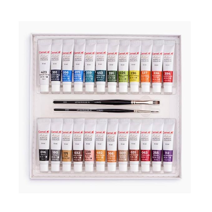 Camel Acrylic colours tubes (24 shades) / 9ml tubes  – image 1