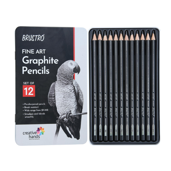 Brustro Fine art Graphite pencils 2H-10B (set of 12) / drawing pencils – image 1