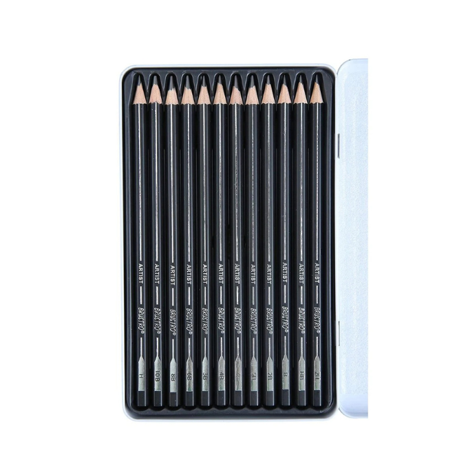 Brustro Fine art Graphite pencils 2H-10B (set of 12) / drawing pencils – image 2