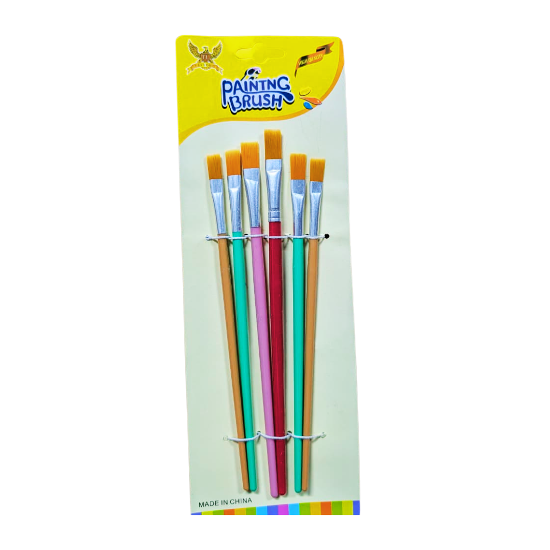 Flat paint brush set of - 6 brushes – image 1
