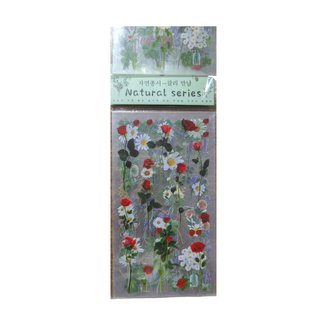 Flower Stickers / Aesthetic floral stickers - 8 sheets  – image 3