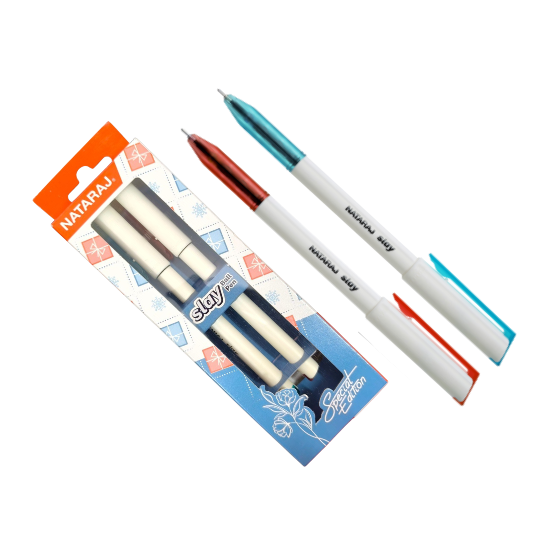 Nataraj Slay Ball Pen Colour Red And Blue / blue ball pen / red ball pen / red pen / blue pen – image 1