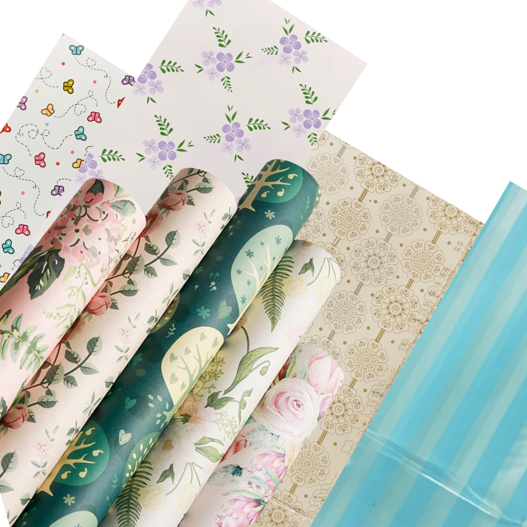 Gifting paper / gift paper with Classic design - 2 papers