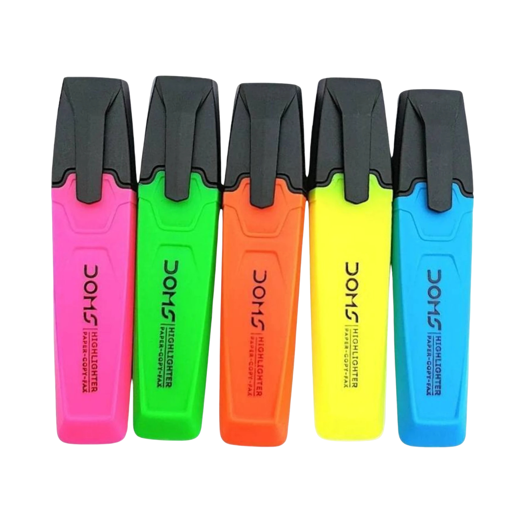 Doms Super Neon Highlighter pens - 5 Pcs highlighters – image 2