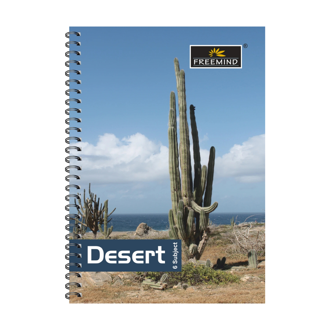Freemind - 6 Subject Notebook Spiral Register - 300 Pages ( 29.7 x 21 cm ) / Thick spiral register 