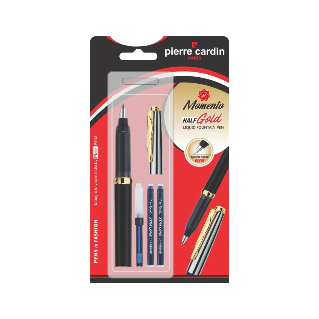 Pierre Cardin Momento half gold fountain ink Pen / Gift Set Pen / Paris blue pen – image 2