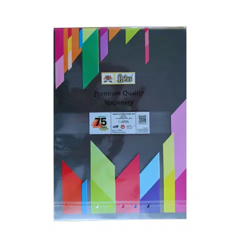 Lotus A4 Black Color Plain Sheets (20 sheets Pack) / Black A4 sheets for project / black paper