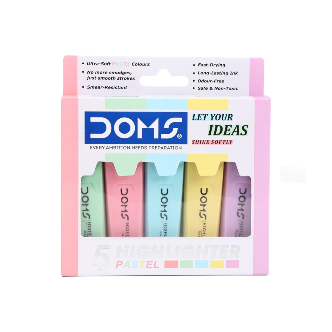 Doms- pastel highlighter / 5- diffrent colour highlighter