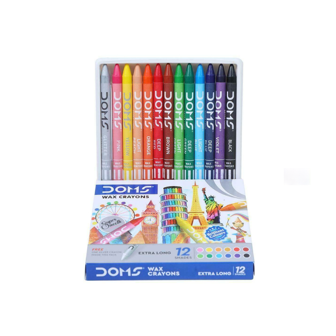 DOMS Extra Long Wax Crayons ( 12+1 ) – image 2