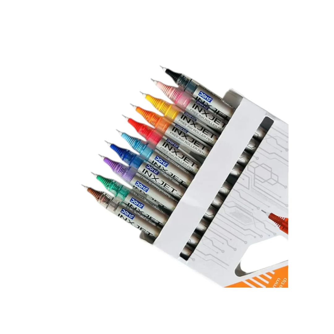Doms Inxjet Free Ink Colour Roller Pen Pack of 10 / multicolor pens / colorful gel pens  – image 3