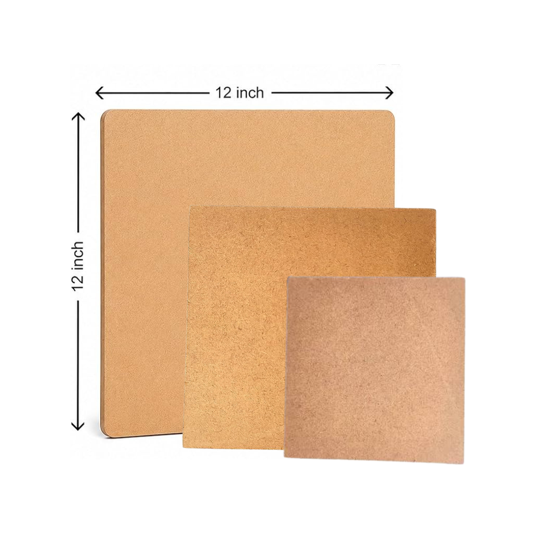  MDF Square Board  / card board ( 8 - 10 - 12 inch ) / Small square mdf board / Large square mdf board