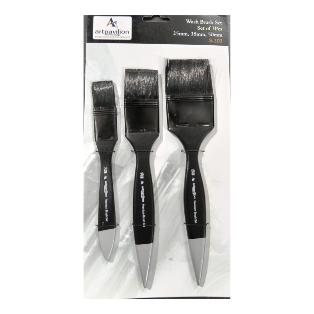 Artpavilion wash brush set of 3pcs - ( 25mm , 38mm , 50mm ) – image 2