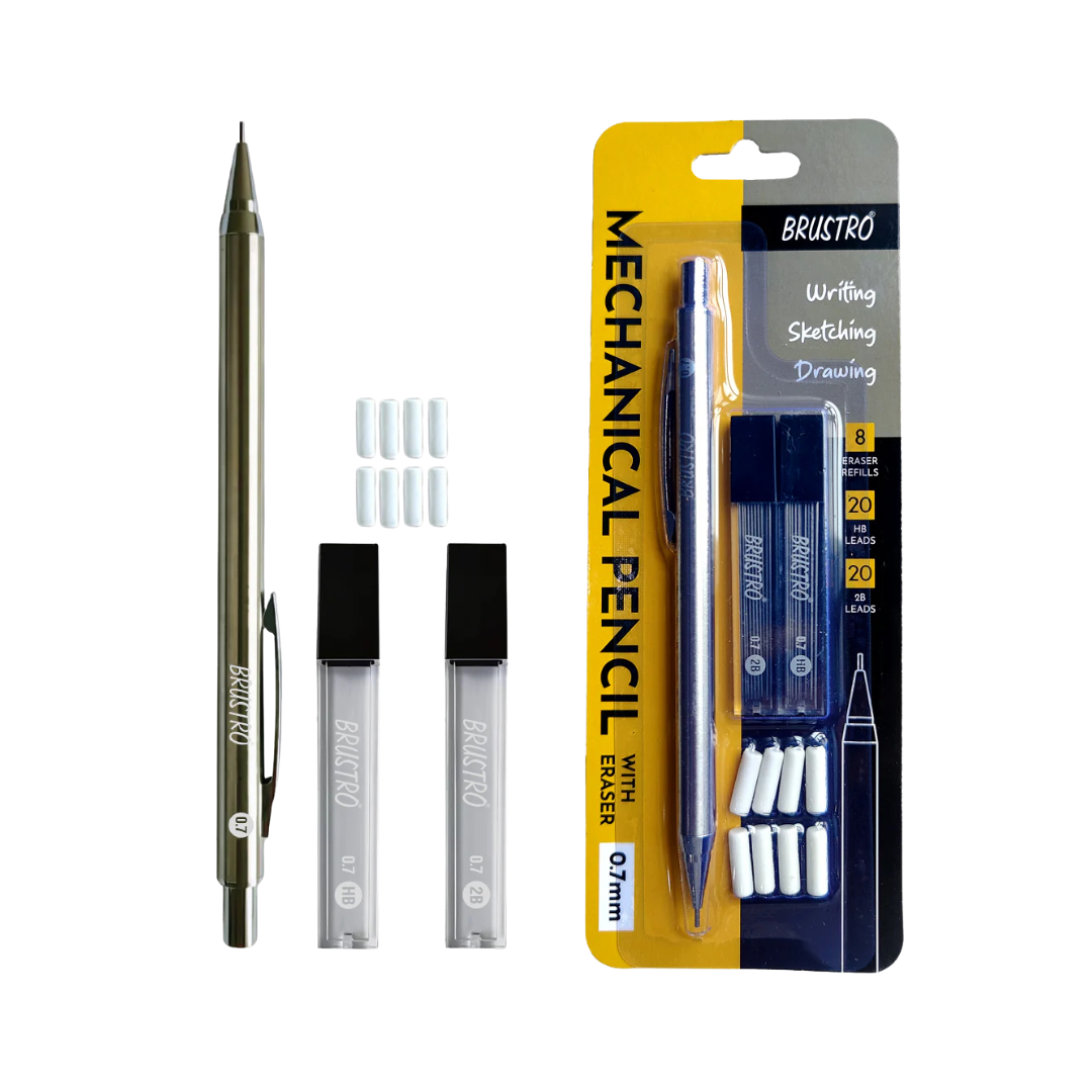 Brustro Mechanical Pencil Set with Eraser 0.7mm / Lead pencil / drawing pencils