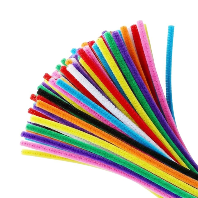 Pipe cleaner for craft / fur with wire for project materials - 5 pieces 