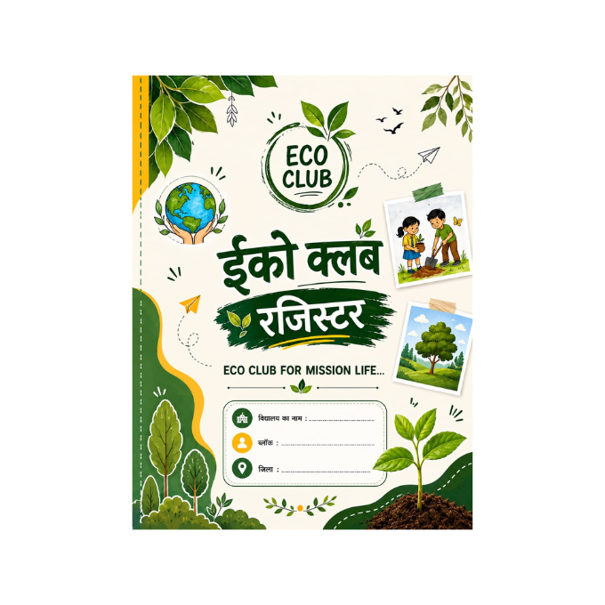 Pack of 4 register for primary teachers - Eco club, Nipun karyayojana, Mata unmukhikaran, School rediness – image 2