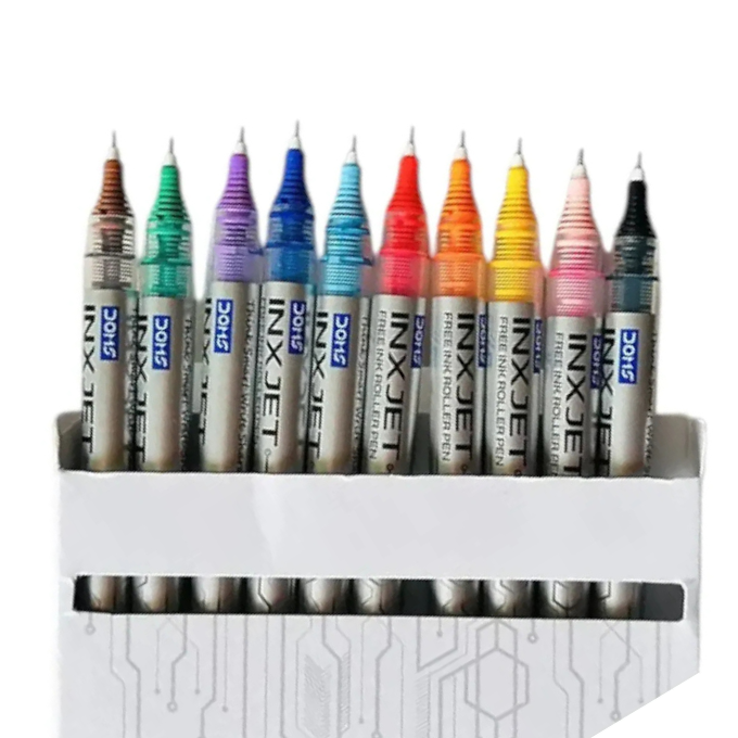 Doms Inxjet Free Ink Colour Roller Pen Pack of 10 / multicolor pens / colorful gel pens  – image 4