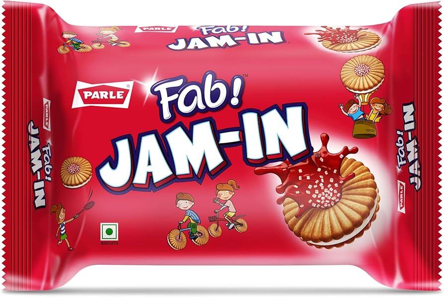Fab Jam-In Mixed Fruit Jam Biscuits - Family Pack, 450g
