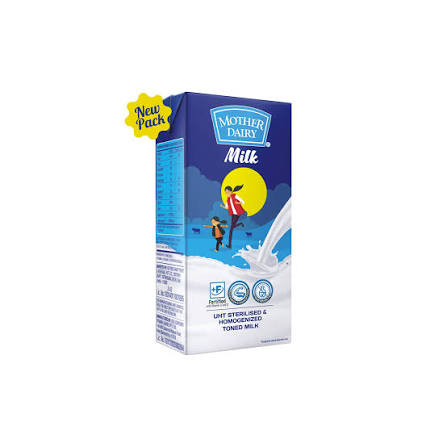 Mother Dairy Milk, UHT Sterilized Homogenised, 1 Ltr