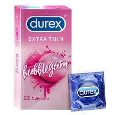 Durex Extra Thin Bubblegum Flavored - 12 Condoms