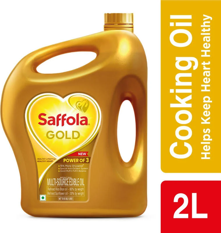 Saffola Gold Refined Cooking oil, 2 Litre Jar – image 1