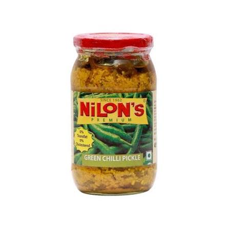 Nilon's Green Chilli Pickle, 475g Jar