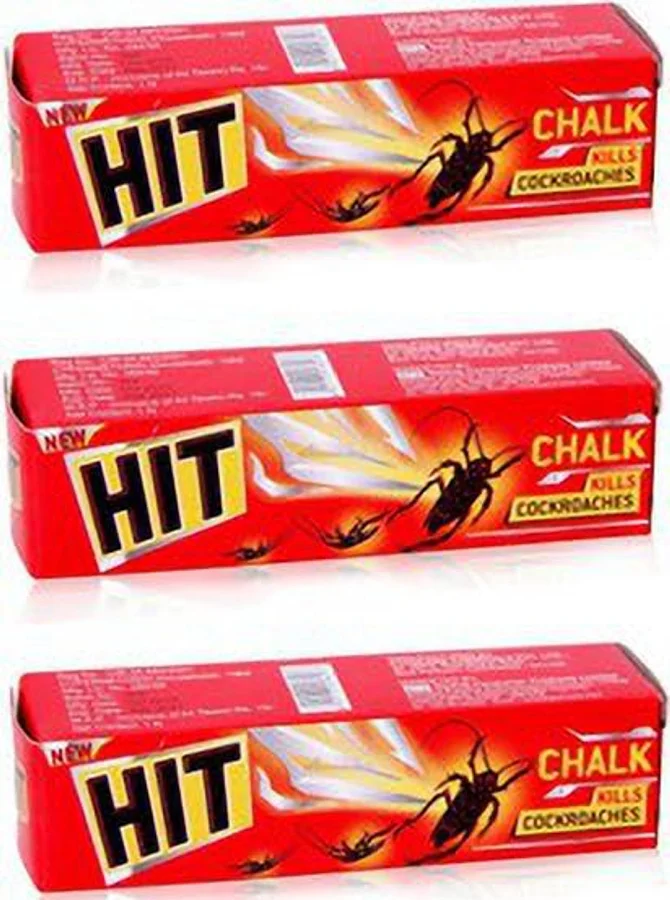 HIT Chalk - Kills Cockroaches And Insects - 15g (Pack of 3 Pieces)