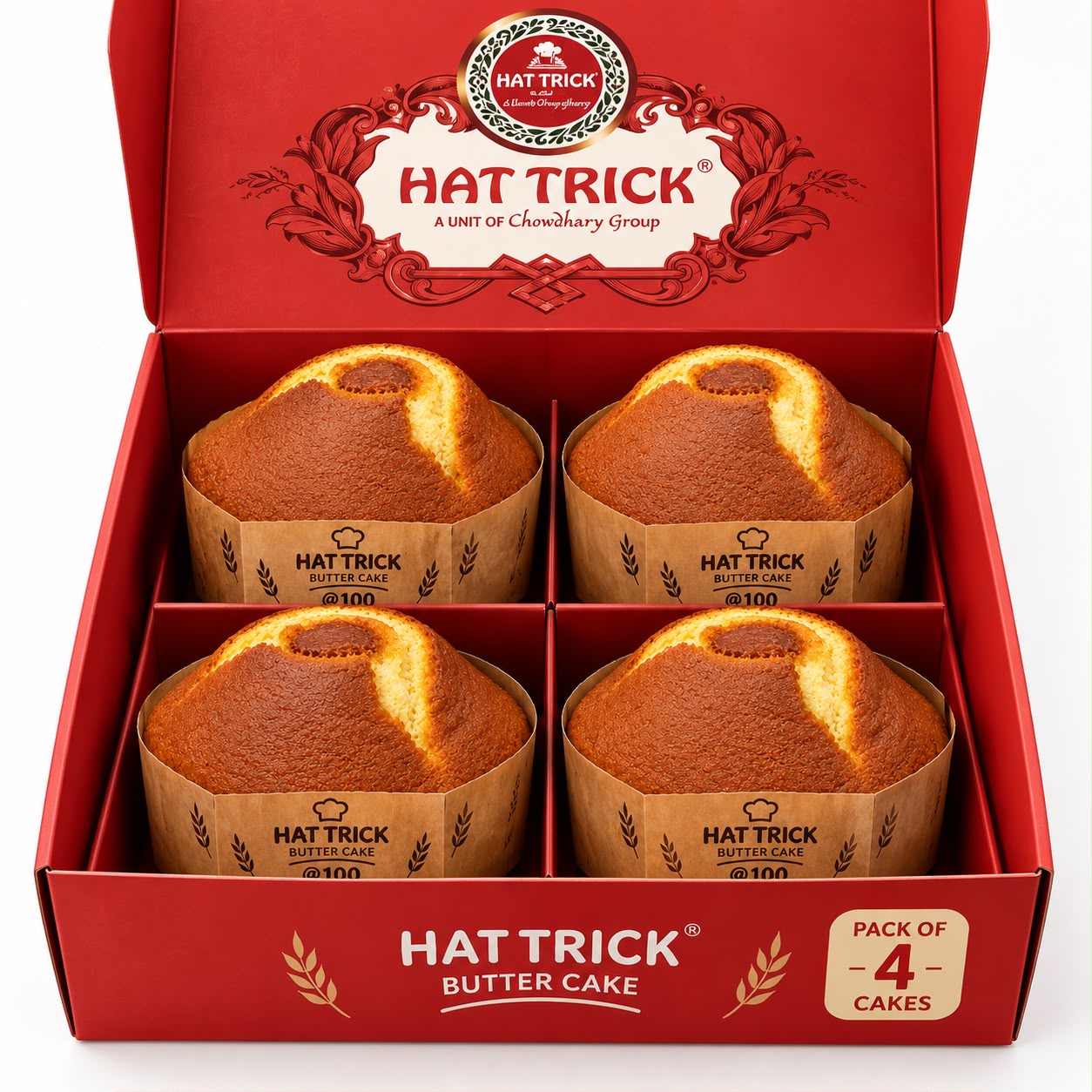 Plain Butter Cake by Hat Trick ( Pack of 4 Pieces) – image 1